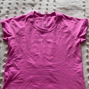 Pink Lululemon swift tech tee